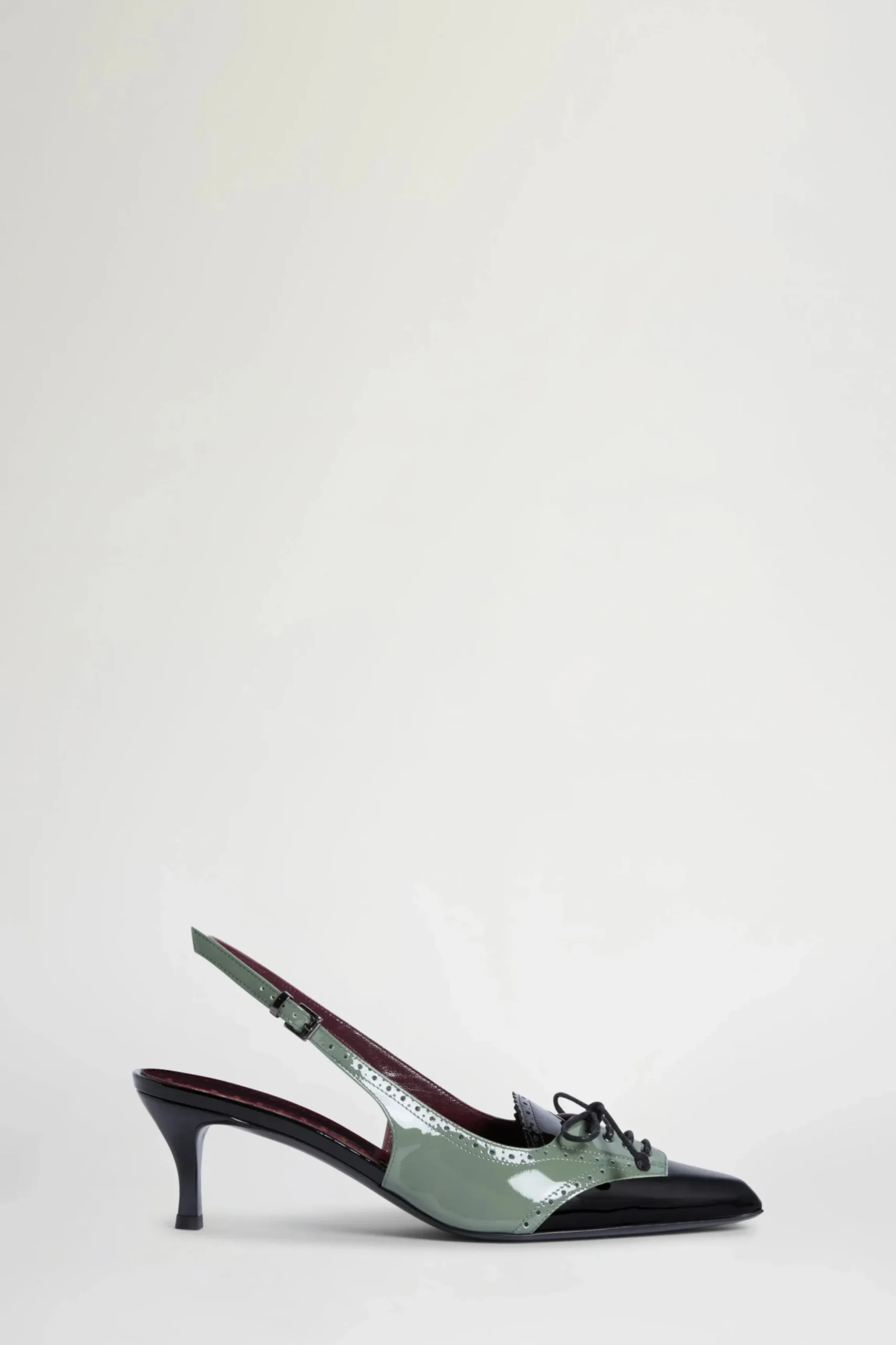 Clearance Slingback Nere e Verdi Donna Scarpe