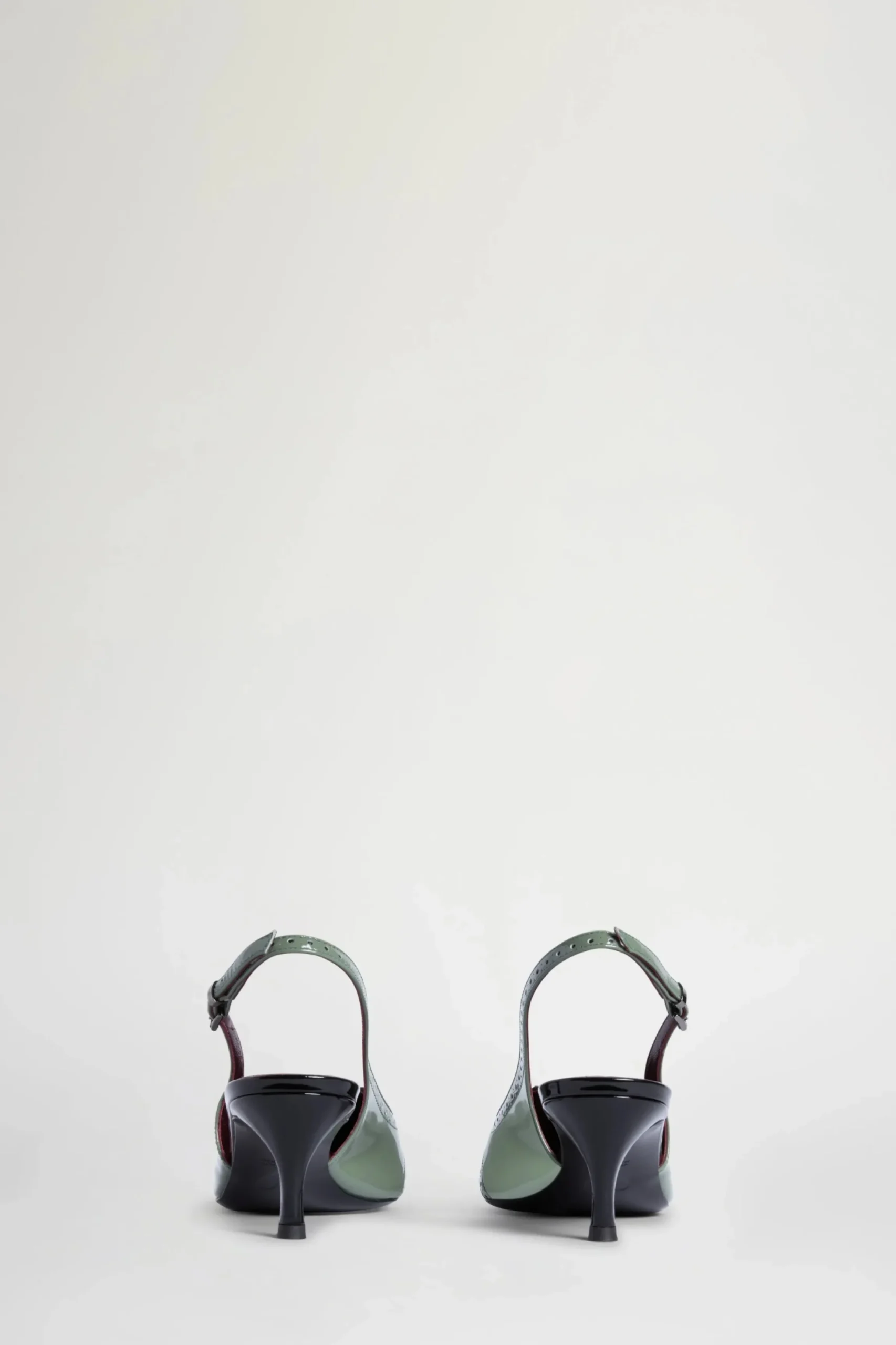 Clearance Slingback Nere e Verdi Donna Scarpe