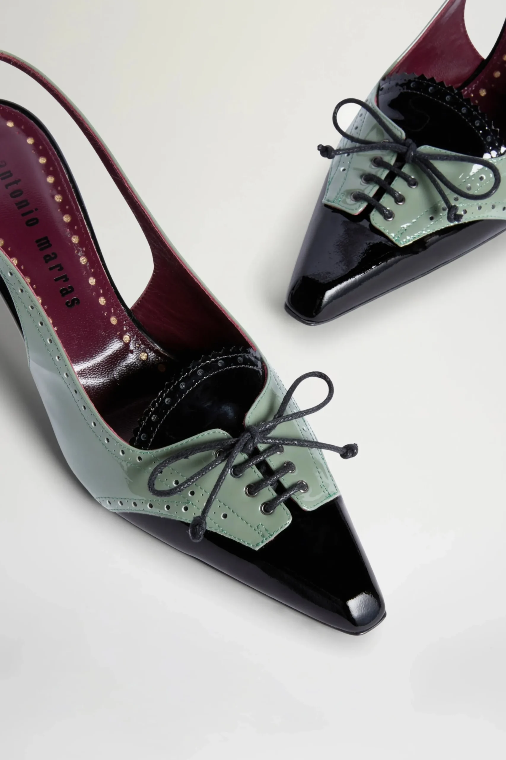Clearance Slingback Nere e Verdi Donna Scarpe