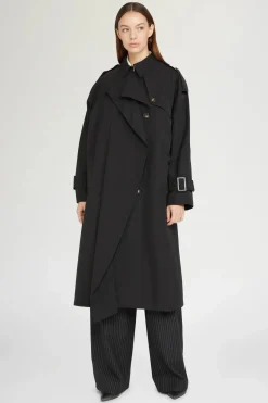Online Trench Nero Donna Giacche E Capispalla