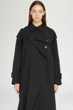 Online Trench Nero Donna Giacche E Capispalla