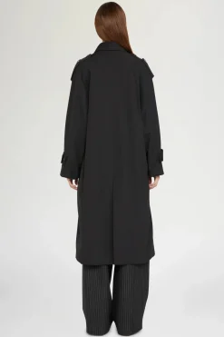 Online Trench Nero Donna Giacche E Capispalla