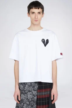 Hot T-shirt Cuore Bianca Uomo Uomo