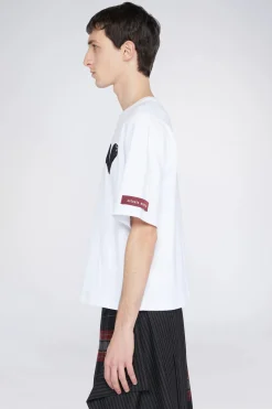 Hot T-shirt Cuore Bianca Uomo Uomo