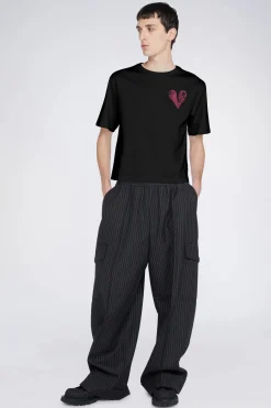 Discount T-shirt Cuore Nero Uomo Uomo