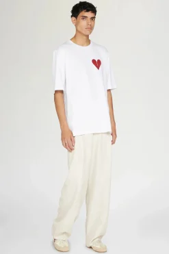 Fashion T-shirt Cuore Spezzato Bianca Uomo Uomo