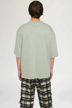 New T-shirt in Cotone Verde Uomo Uomo