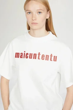 Online T-shirt Maicuntentu Bianca Donna Magliette E Top