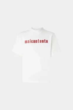 Hot T-shirt Maicuntentu Bianca Uomo Uomo