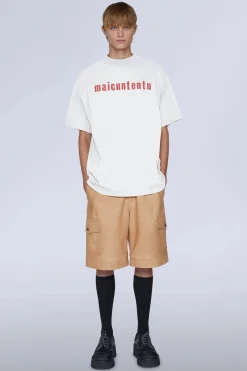 Hot T-shirt Maicuntentu Bianca Uomo Uomo