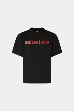 New T-shirt Maicuntentu Nera Uomo Uomo