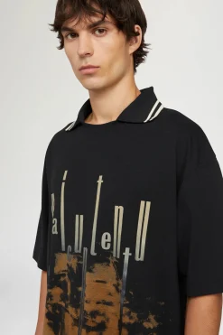 Discount T-shirt Nera & Marrone Maicuntentu Uomo Uomo